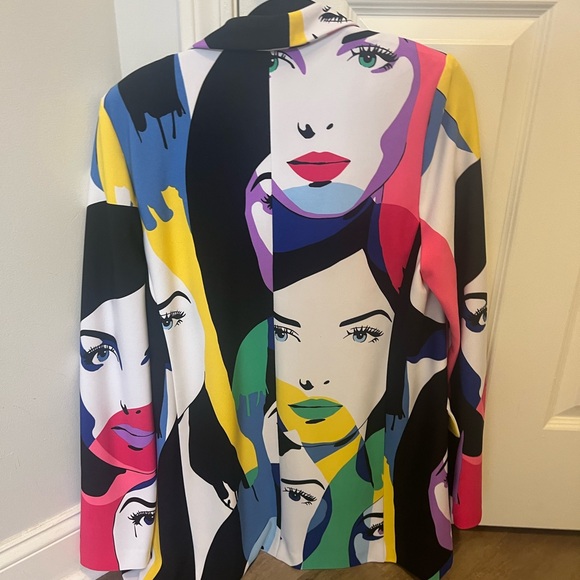 Joseph Ribkoff Multicolor Abstract Blazer - Picture 3 of 7